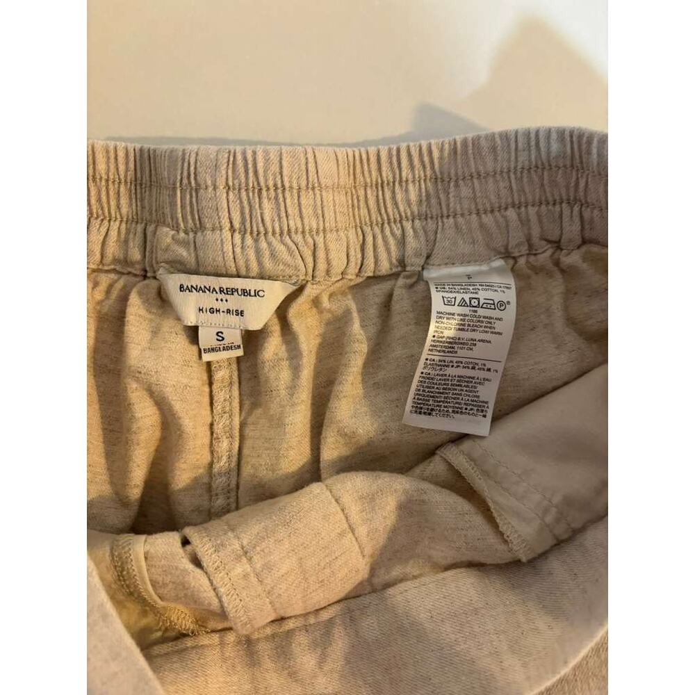 Banana Republic Linen Blend Shorts Womens S Beige High Rise Casual Pull On - Picture 7 of 7